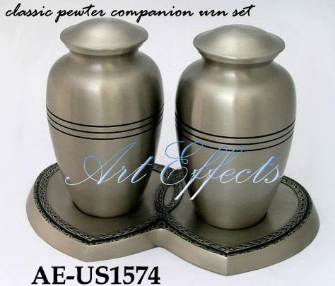 Manufacturers Exporters and Wholesale Suppliers of Solid Brass Classic Pewter Companion Cremation Urns (Classic Silver Companion Urn)  Uttar Pradesh
